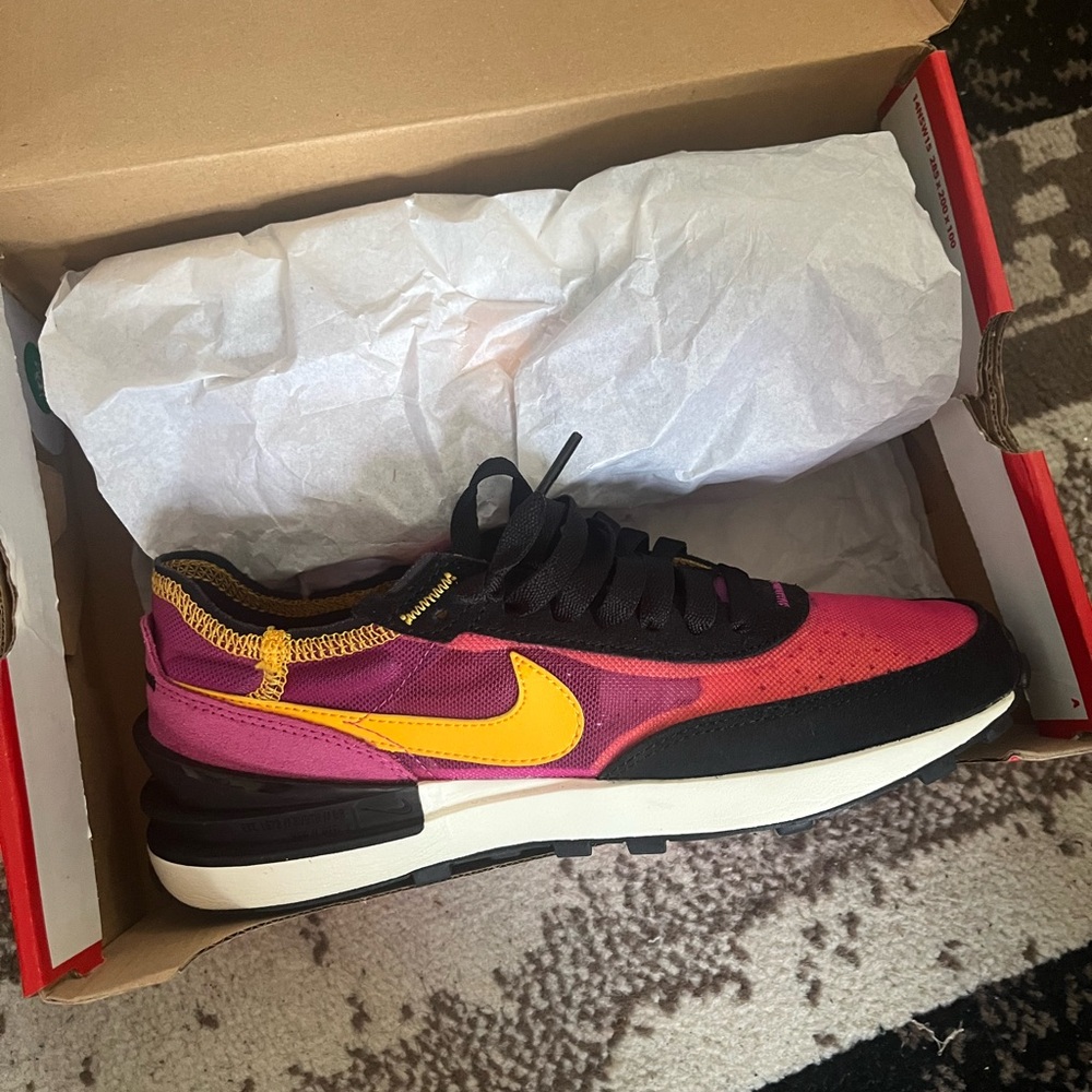 Nike Black, Pink, and Yellow Sneakers